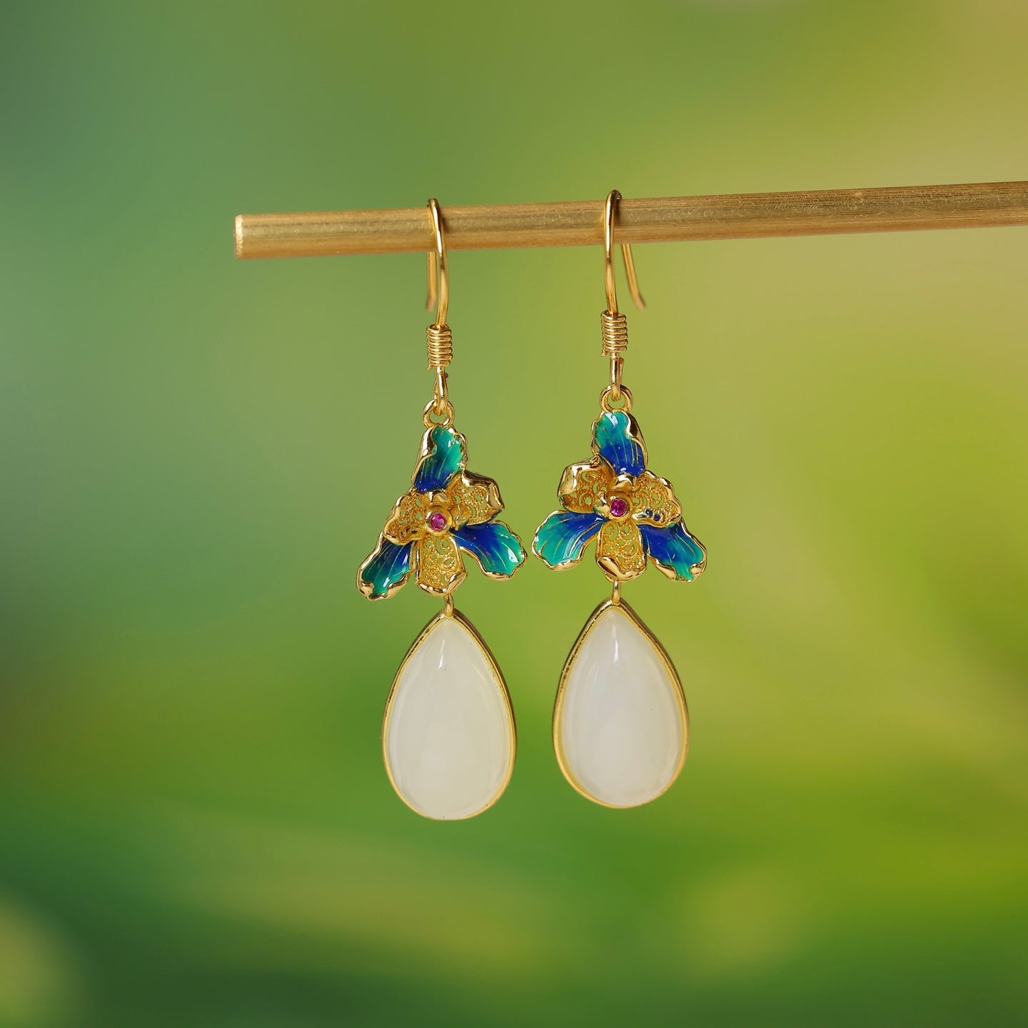 925_Silver_Nephrite_Earrings_Fine_Texture_178