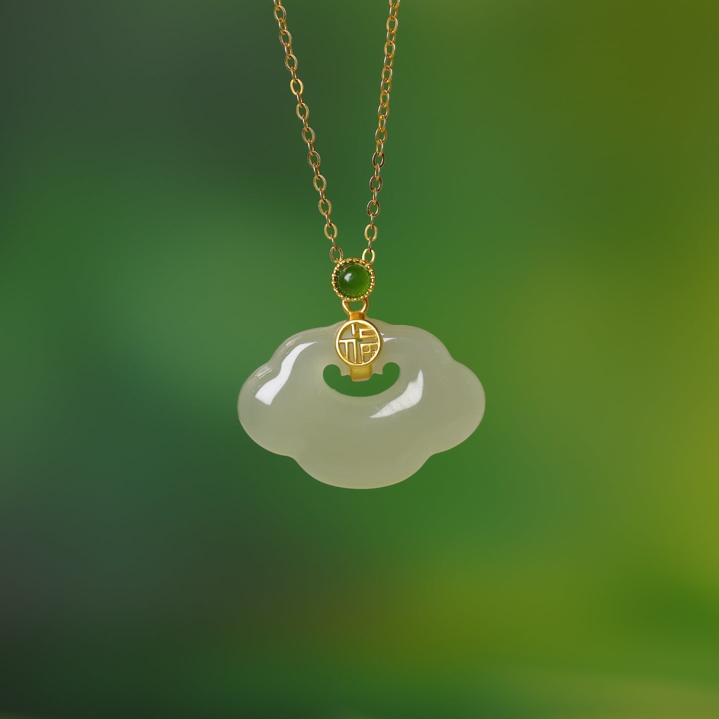 S925_Sterling_Silver_Hetian_Jade_Qinghai_Material_Ruyi_Lock_Ruyi_Pendant_Fu_Character