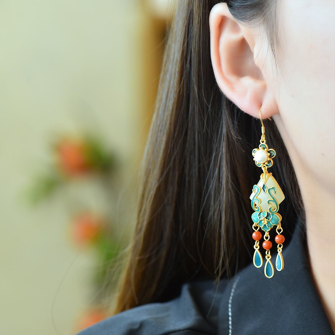 925_Silver_Best_Seller_Nephrite_Earrings_Fashion