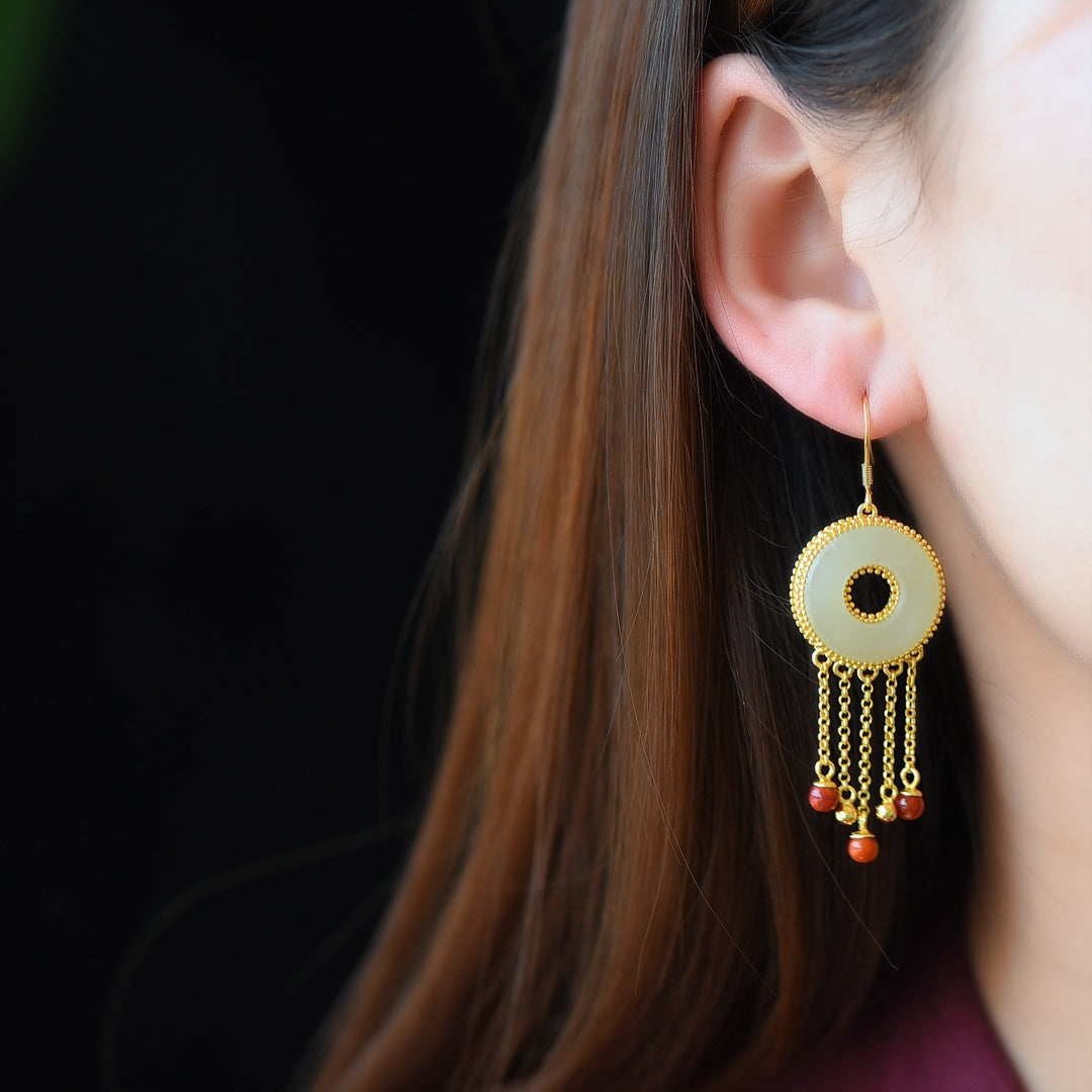 925_Silver_Nephrite_Donut_Earrings_Fashion_206