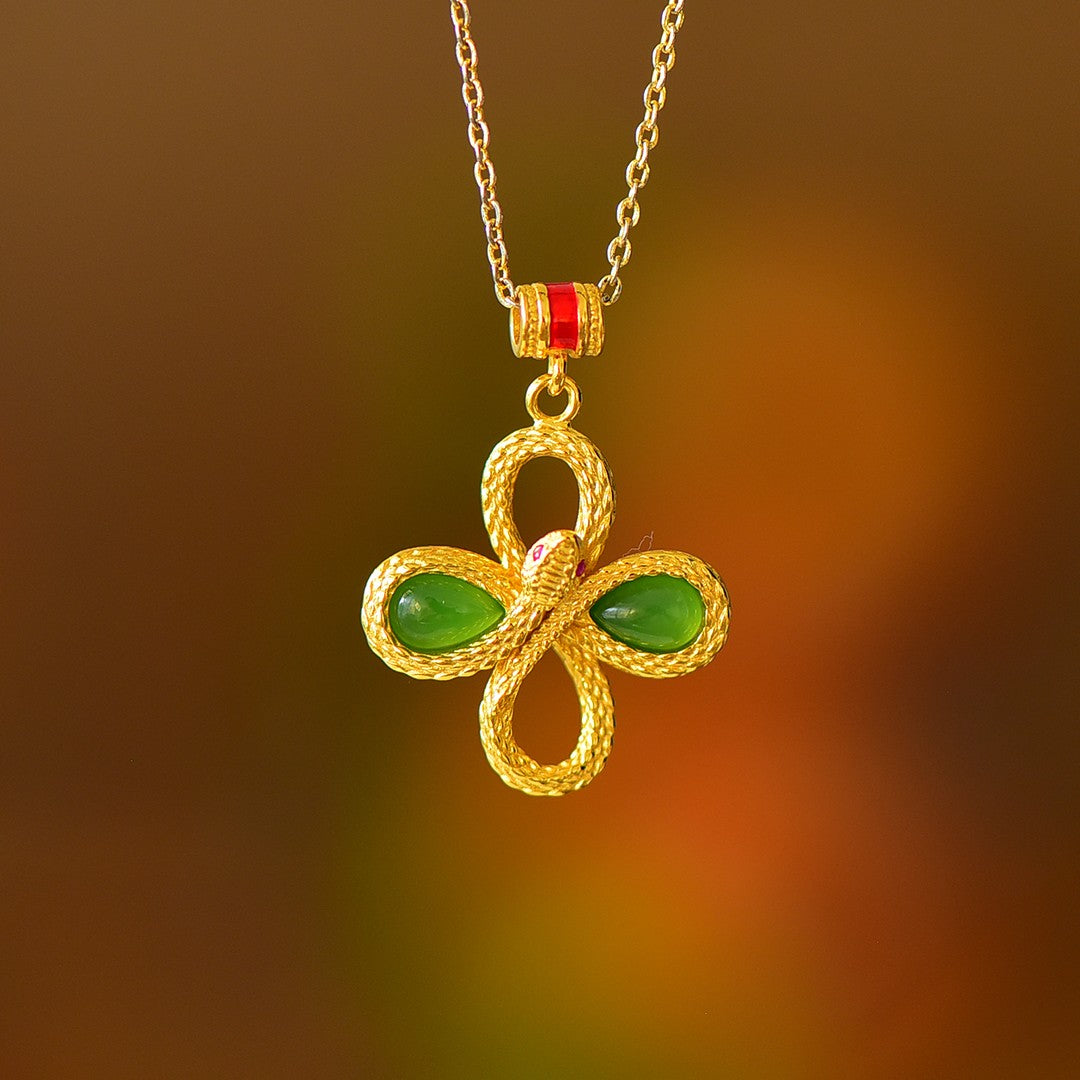 S925_Sterling_Silver_Hetian_Jasper_Pendant_Clover