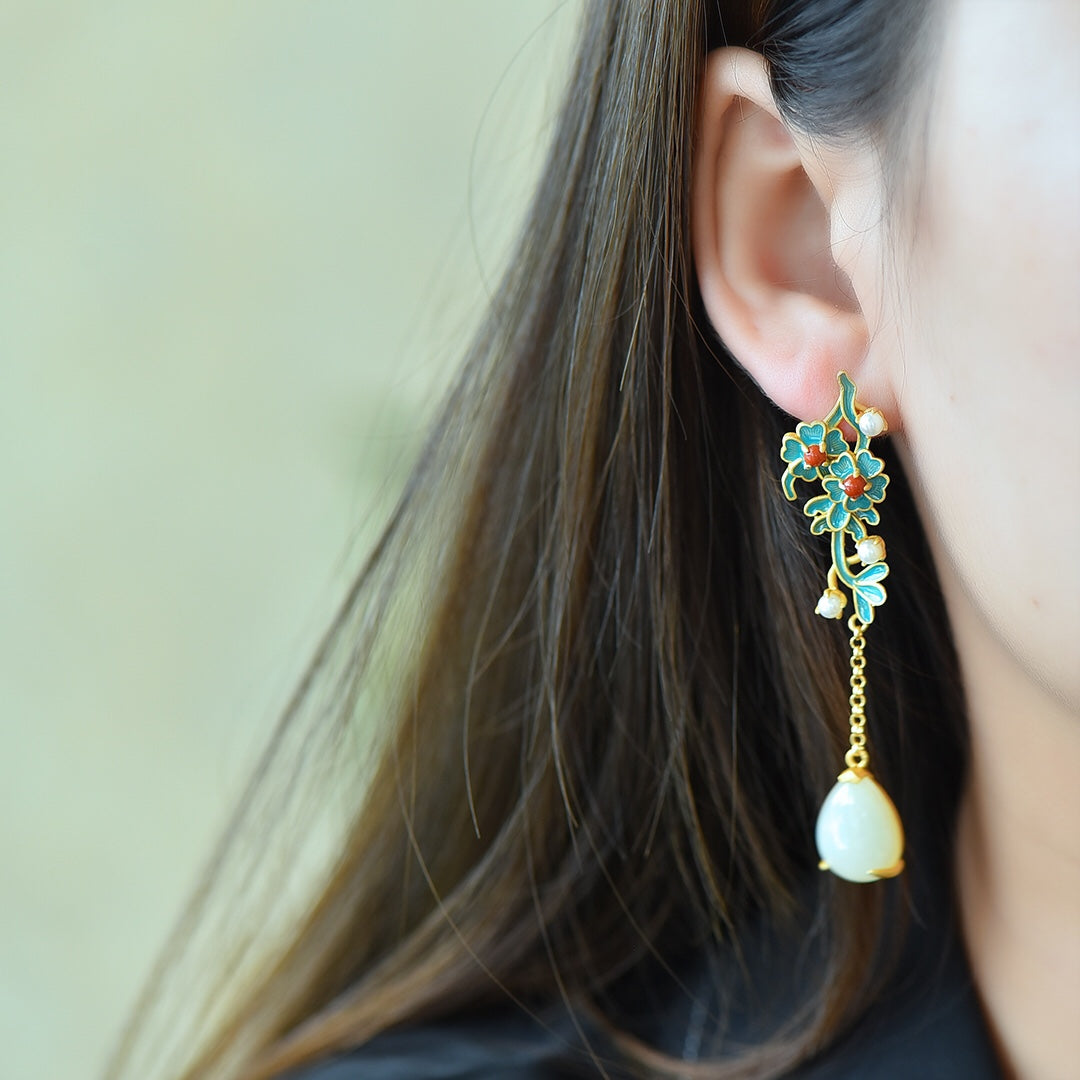 925_Silver_YtInlaid_Nephrite_Nephrite_Earrings