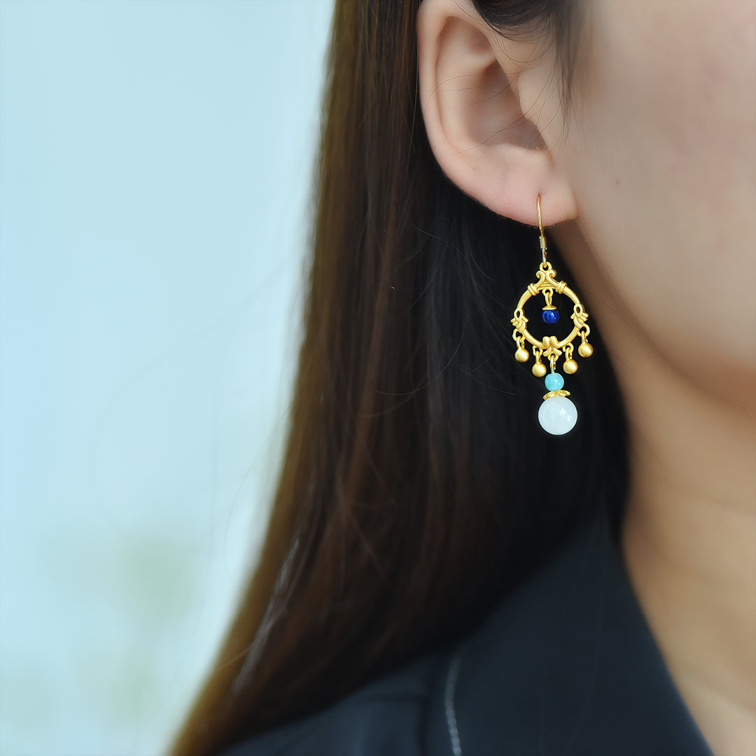 925_Silver_Nephrite_Earrings_Fine_Texture_Simple_196