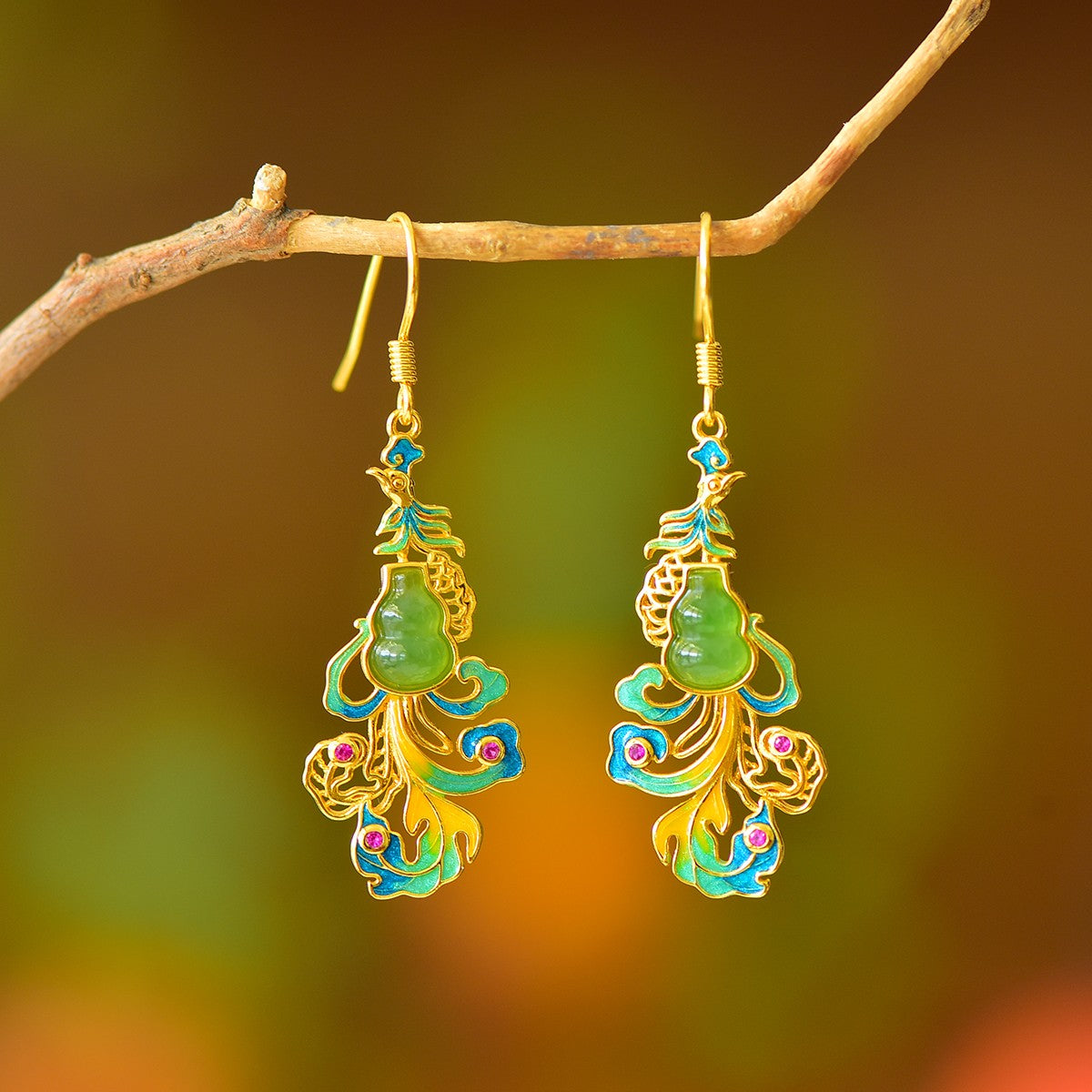 925_Silver_Nephrite_Earrings_Fine_Texture_With_Certificate_68