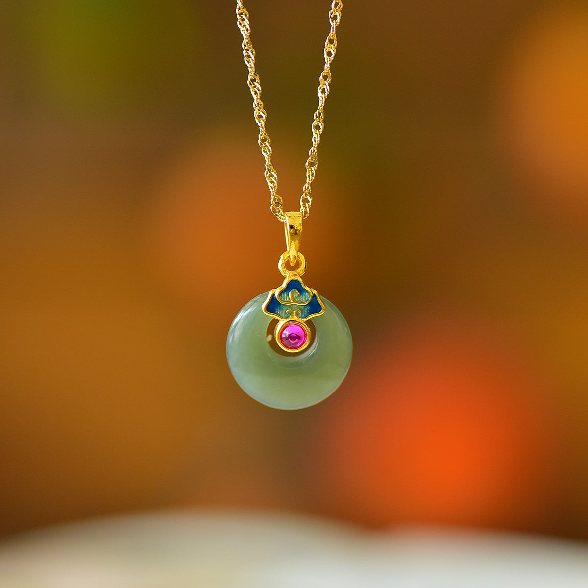 S925_Sterling_Silver_Hetian_Jade_Qingshui_Jade_Pendant_Ping_An_Kou_Auspicious_Cloud