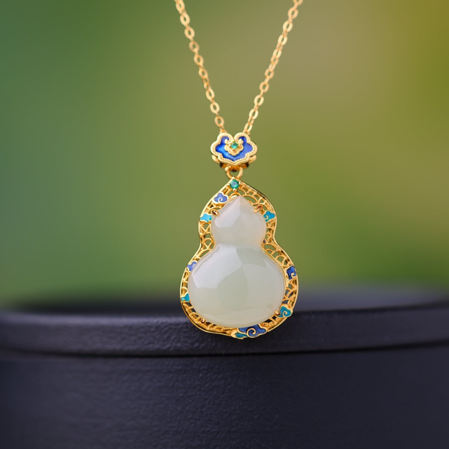 S925_Sterling_Silver_Hetian_Jade_Ruyi_Pendant_Gourd