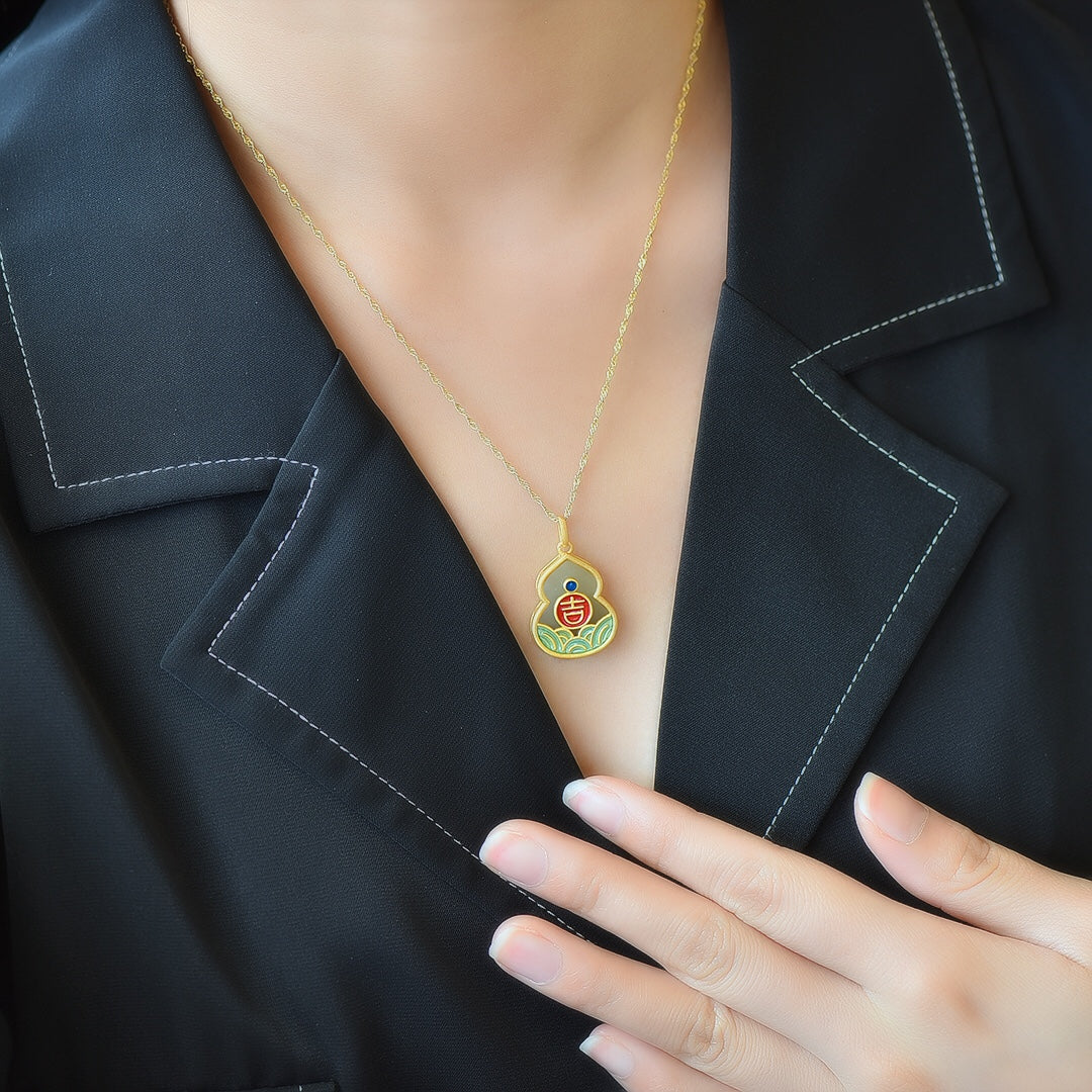 S925_Sterling_Silver_Hetian_Jade_Pendant_Gourd