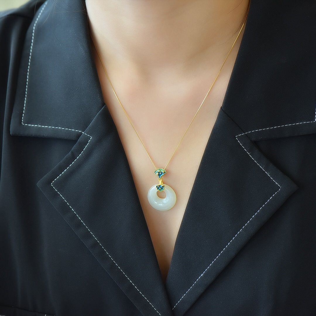 S925_Sterling_Silver_Hetian_Jade_Pendant_Ping_An_Kou_Auspicious_Cloud