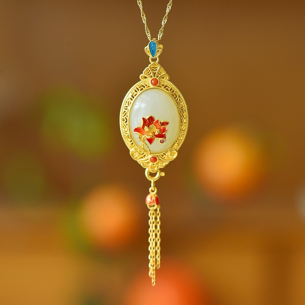 S925_Sterling_Silver_Hetian_Jade_Ruyi_Pendant_Lotus