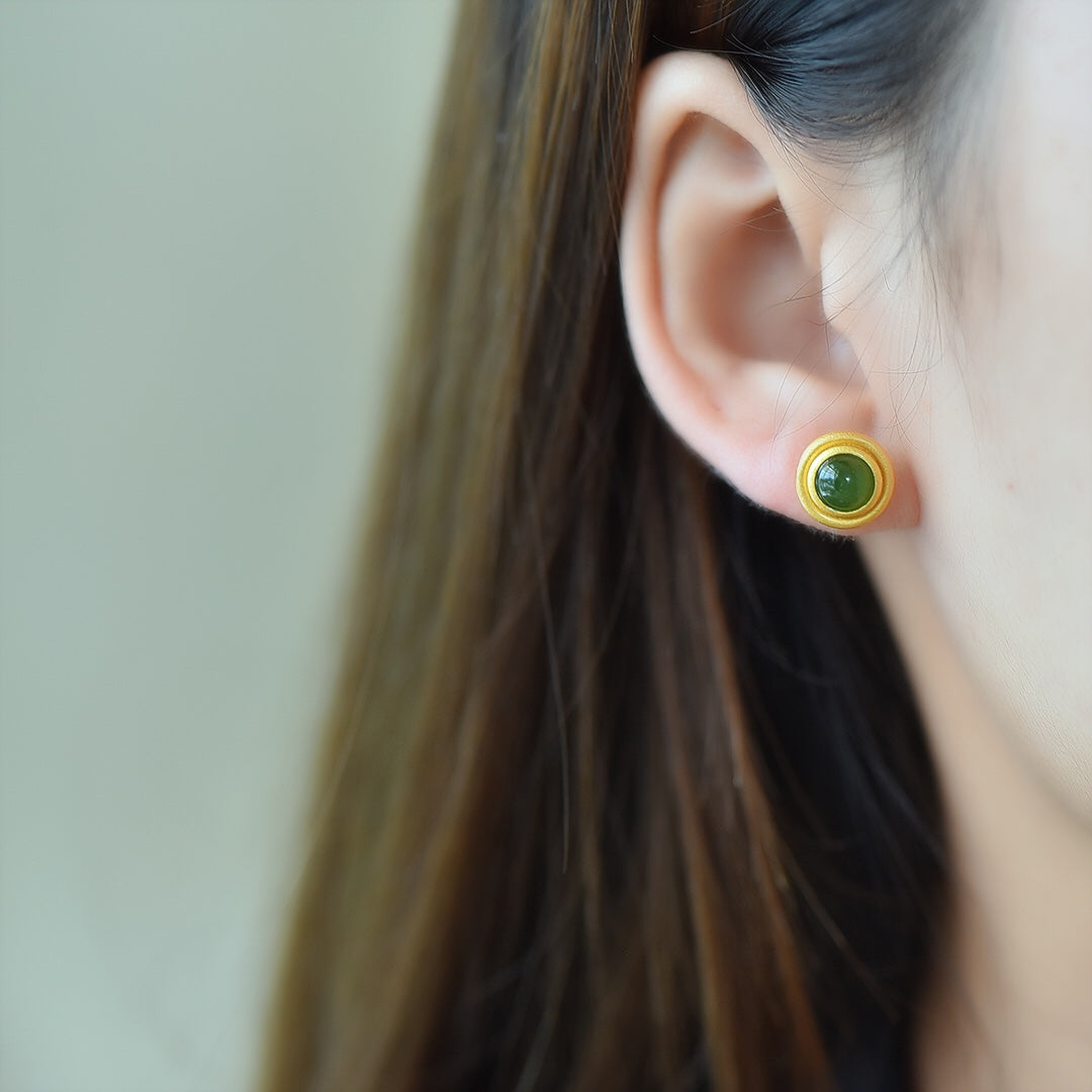 925_Silver_Yt_Nephrite_Green_Jade_Earrings_With_Certificate