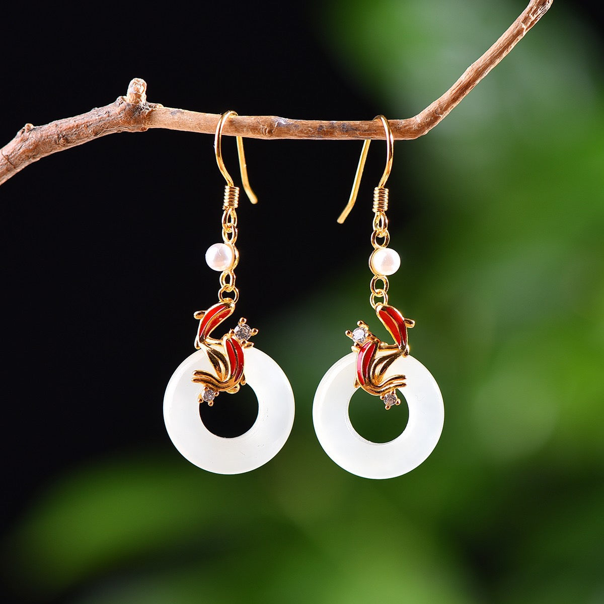 925_Silver_Nephrite_Koi_Fish_Earrings