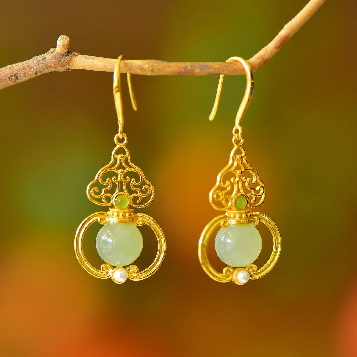 925_Silver_Q_Nephrite_Earrings_Fine_Texture_With_Certificate