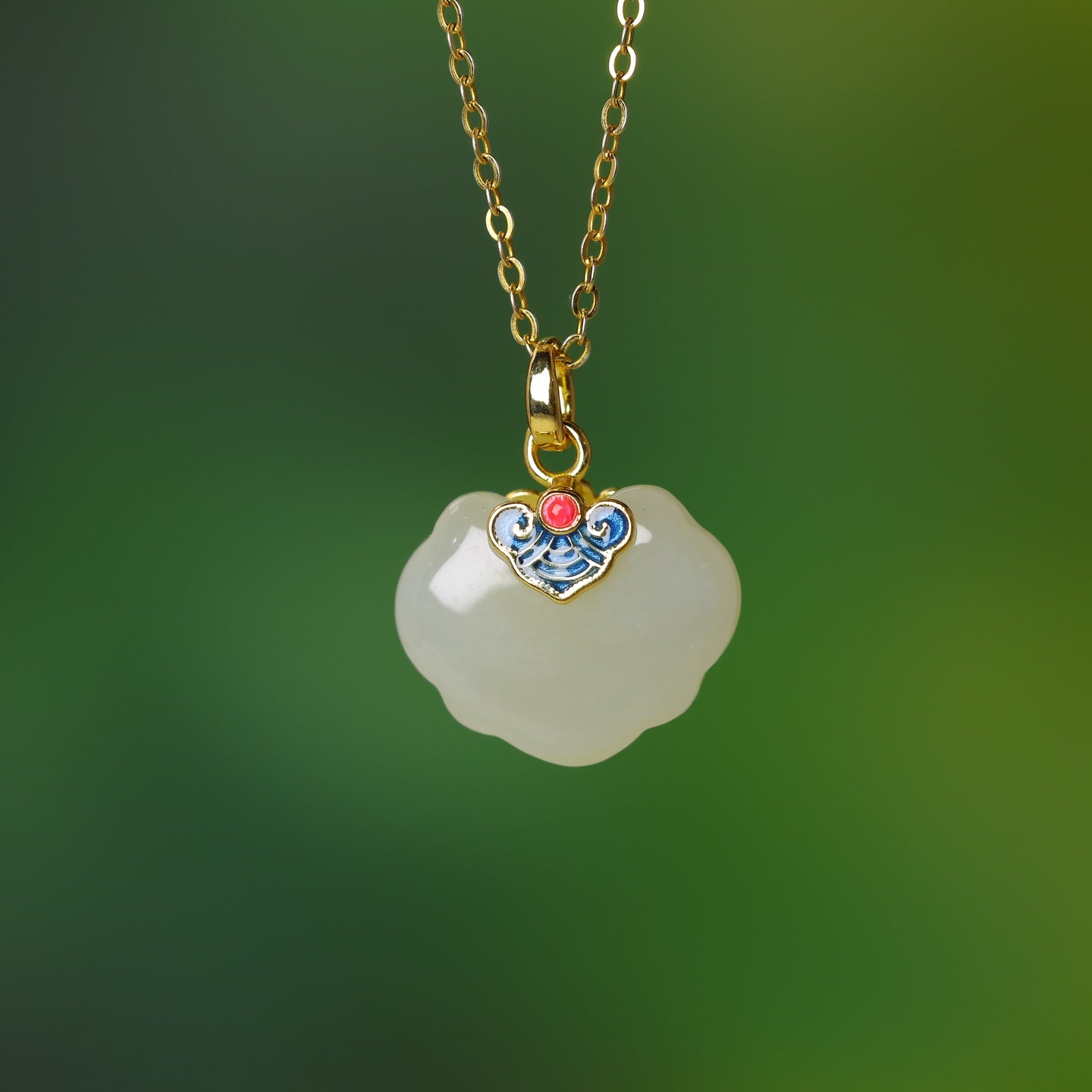 S925_Sterling_Silver_Hetian_Jade_Qinghai_Material_Ruyi_Lock_Ruyi_Pendant