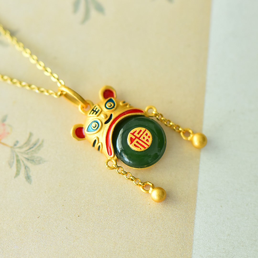 S925_Sterling_Silver_Hetian_Jasper_Pendant_Ping_An_Kou