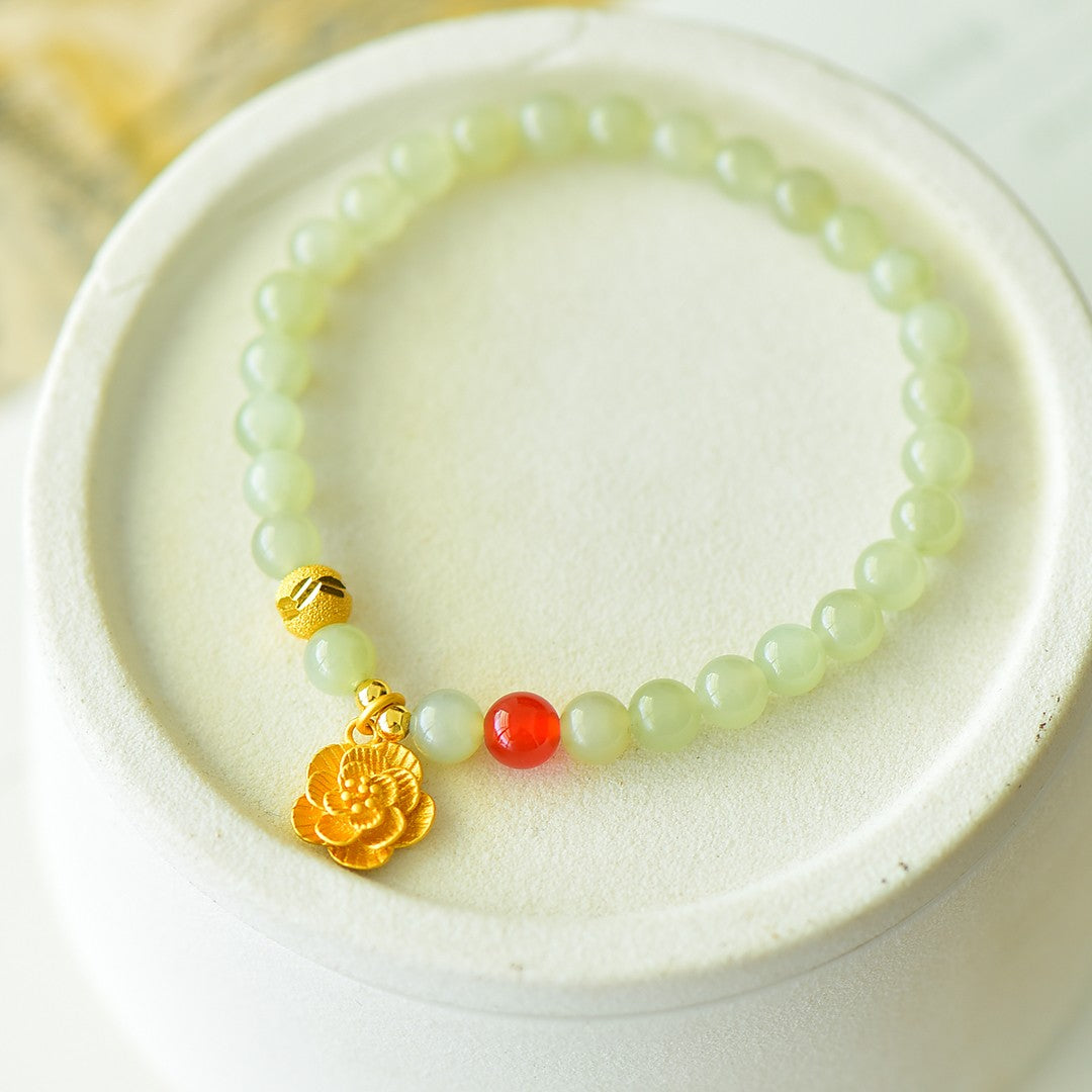 S925 Sterling Silver Nephrite Jade Bangle - Auspicious Cloud Fine Jewelry