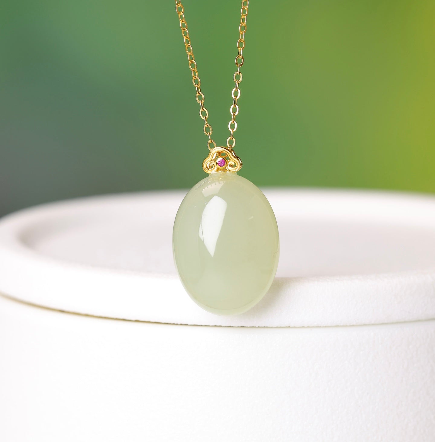 S925_Sterling_Silver_Hetian_Jade_Qinghai_Material_Ruyi_Pendant_Auspicious_Cloud