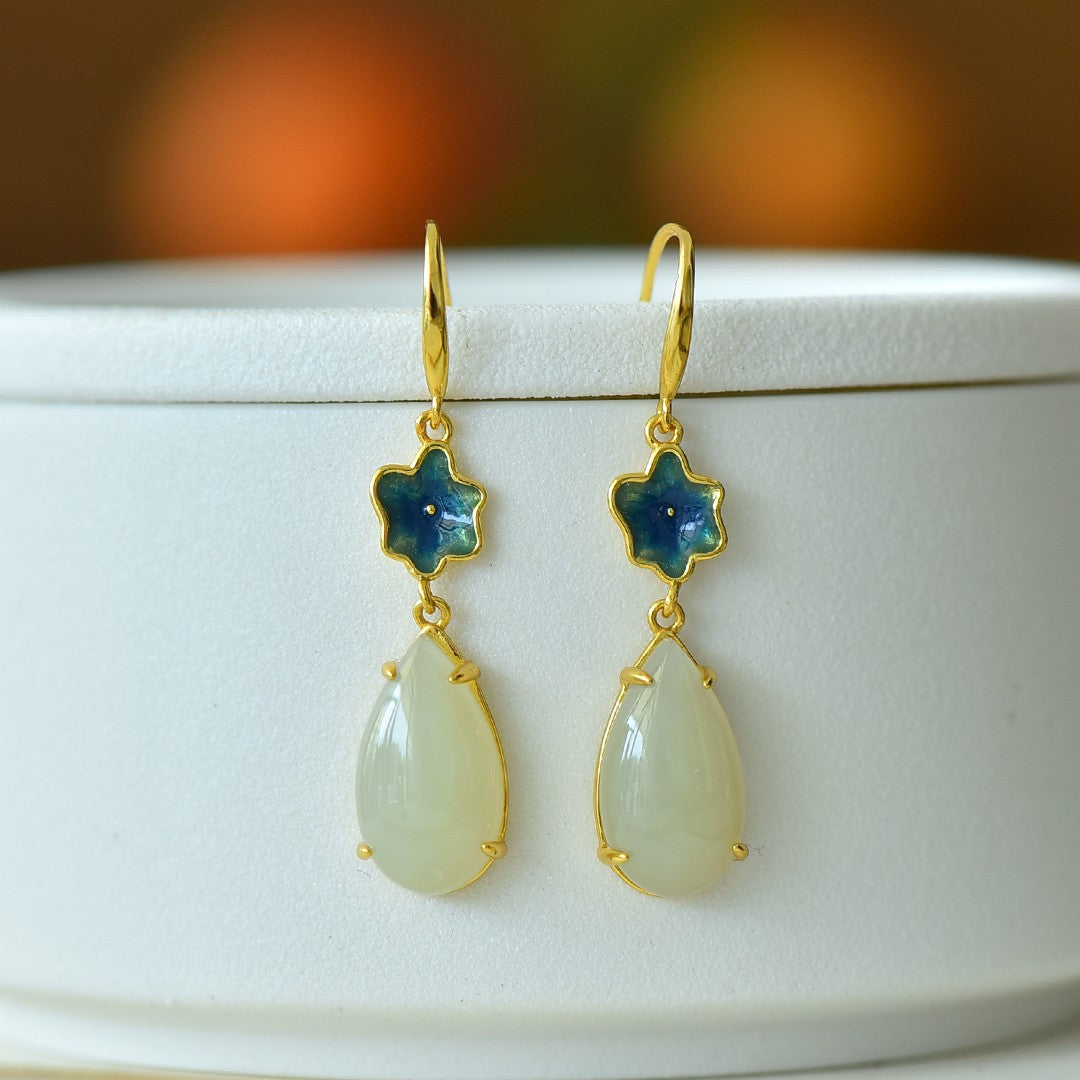 925_Silver_Nephrite_Earrings_Fine_Texture