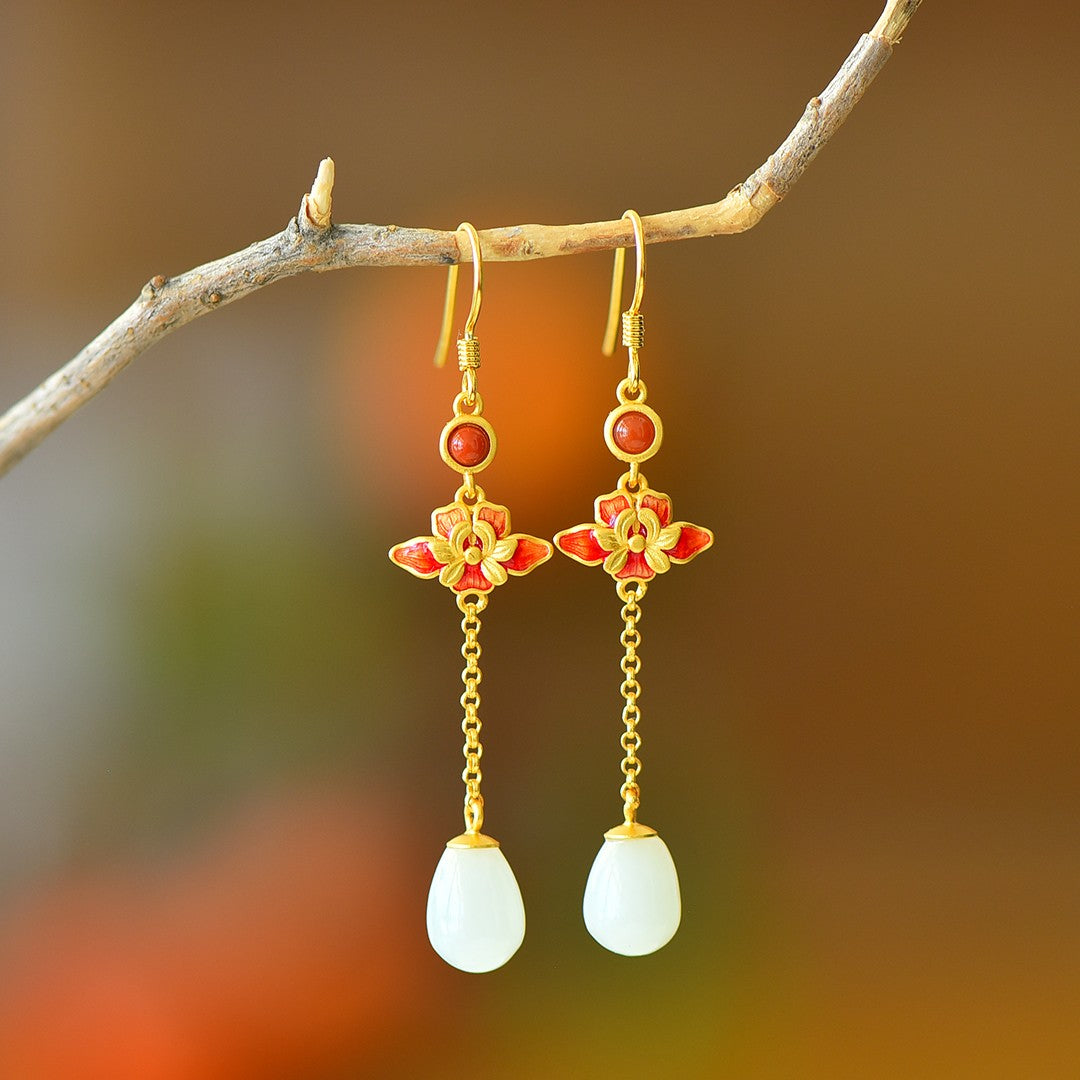 925_Silver_Nephrite_Earrings_Simple_Elegant