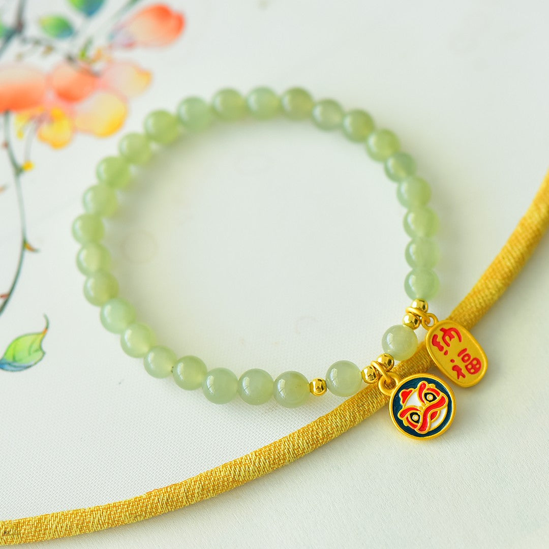 S925 Silver Nephrite Jade Bangle - Orchid Fine Texture Jewelry