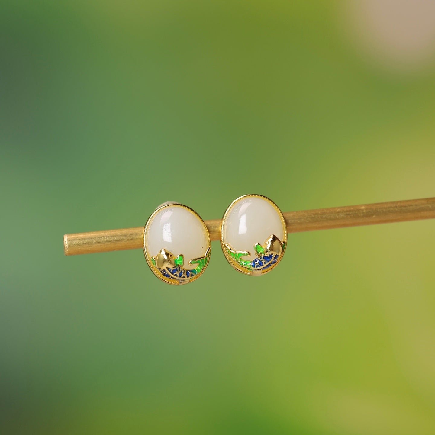 925_Silver_Nephrite_Earrings_Fine_Texture_177