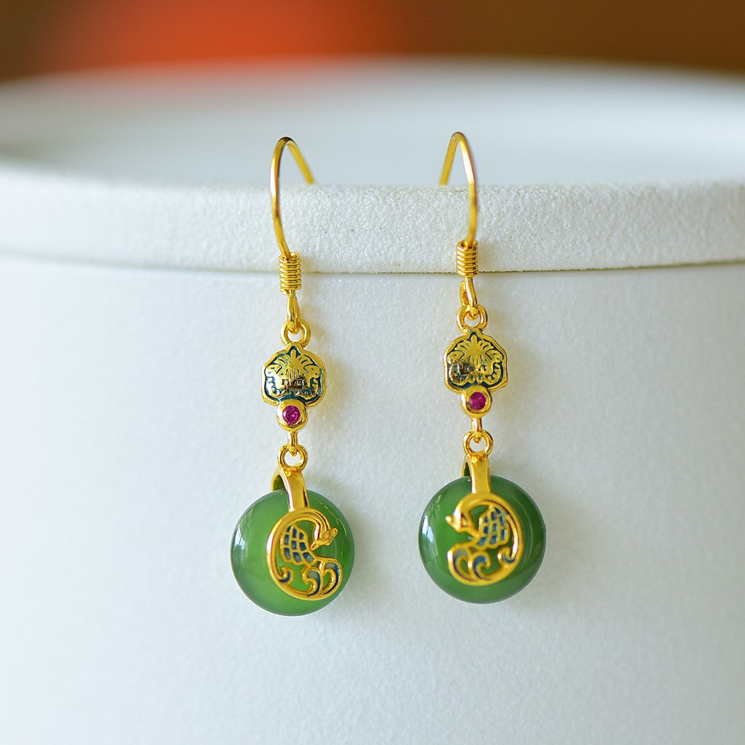 925_Silver_Nephrite_Green_Jade_Donut_Earrings_125