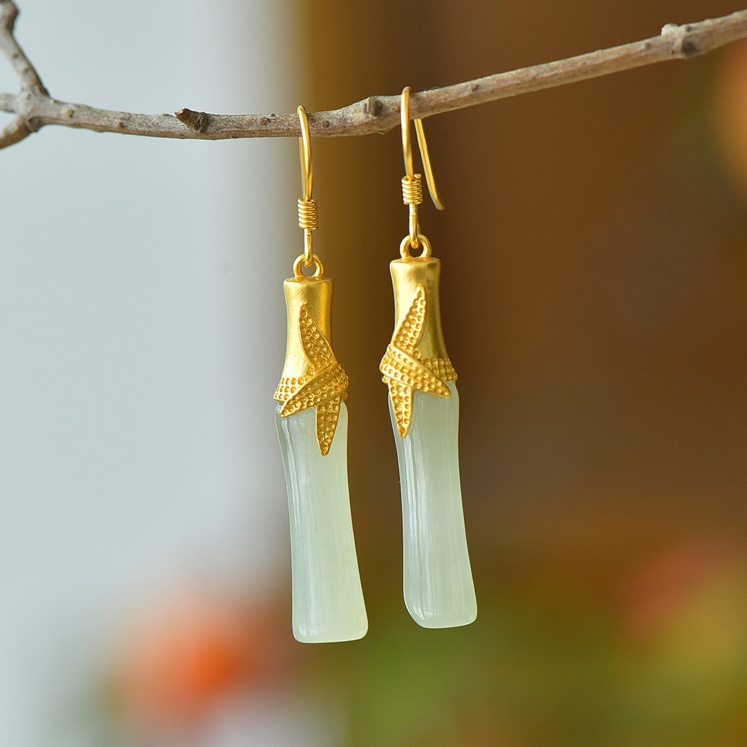 925_Silver_Nephrite_Earrings_Simple_With_Certificate