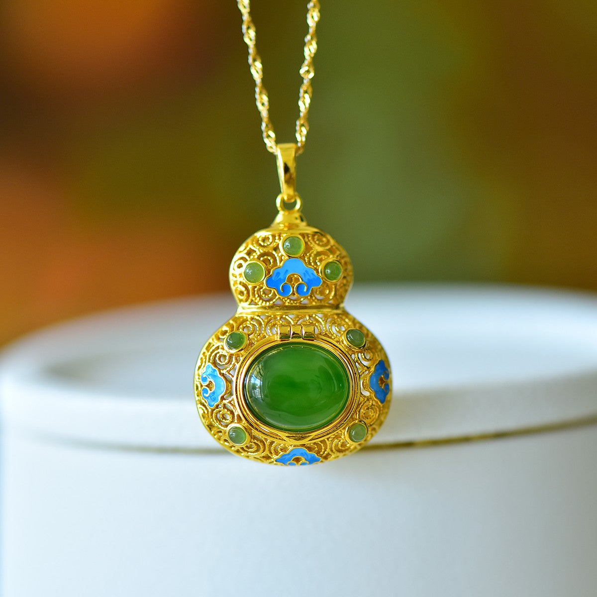 S925_Sterling_Silver_Hetian_Jasper_Pendant_Gourd
