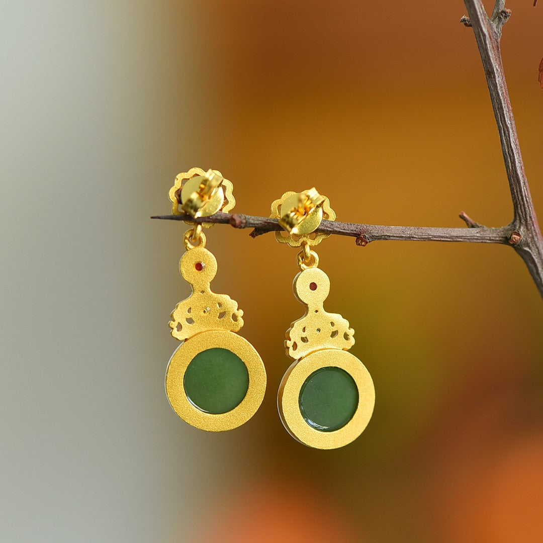 925_Silver_Green_Jade_Earrings