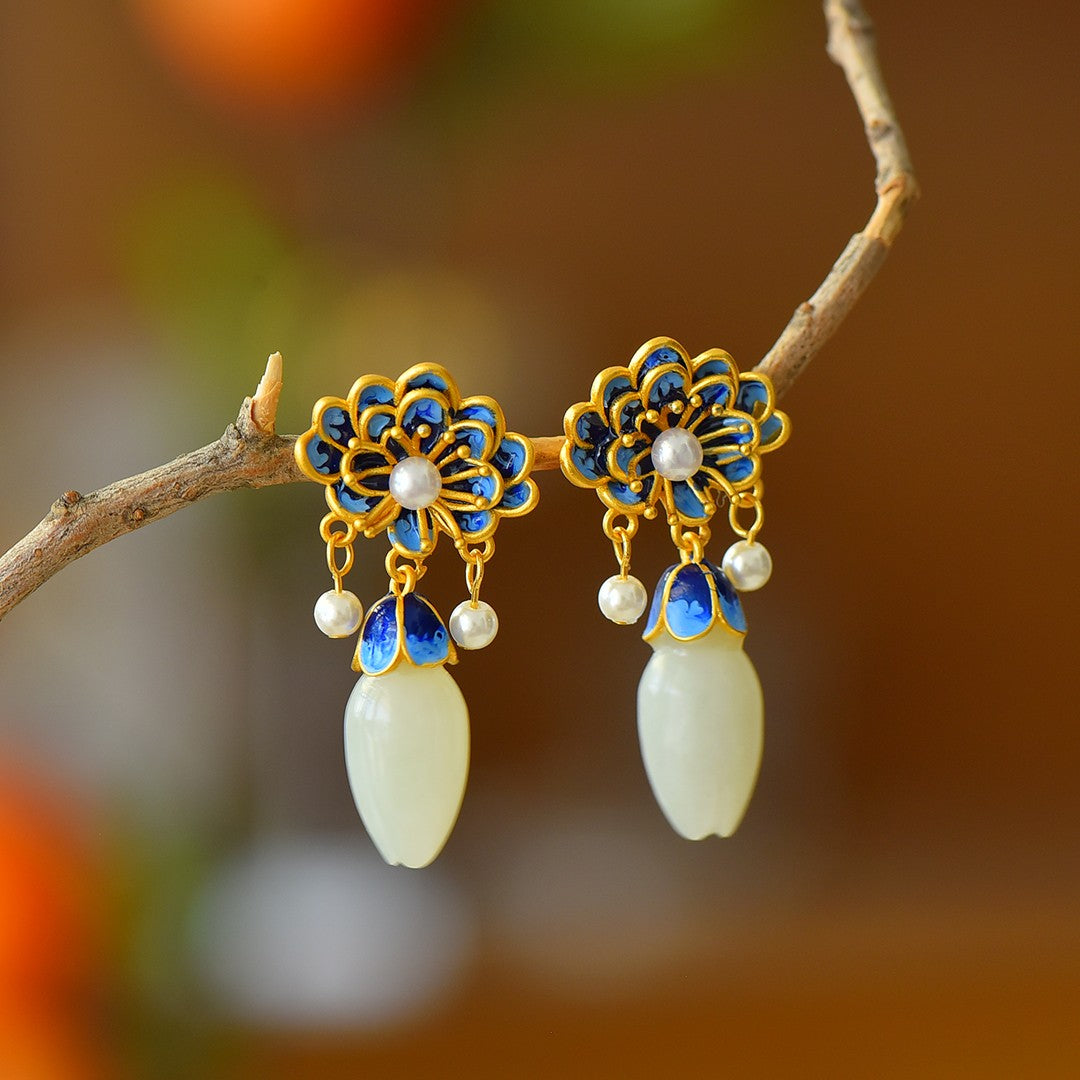 925_Silver_Nephrite_Earrings_Exquisite