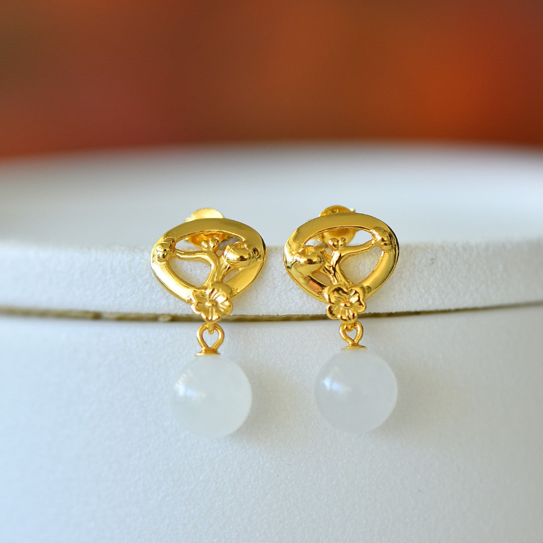 925_Silver_Nephrite_Earrings_Simple_Elegant_Exquisite