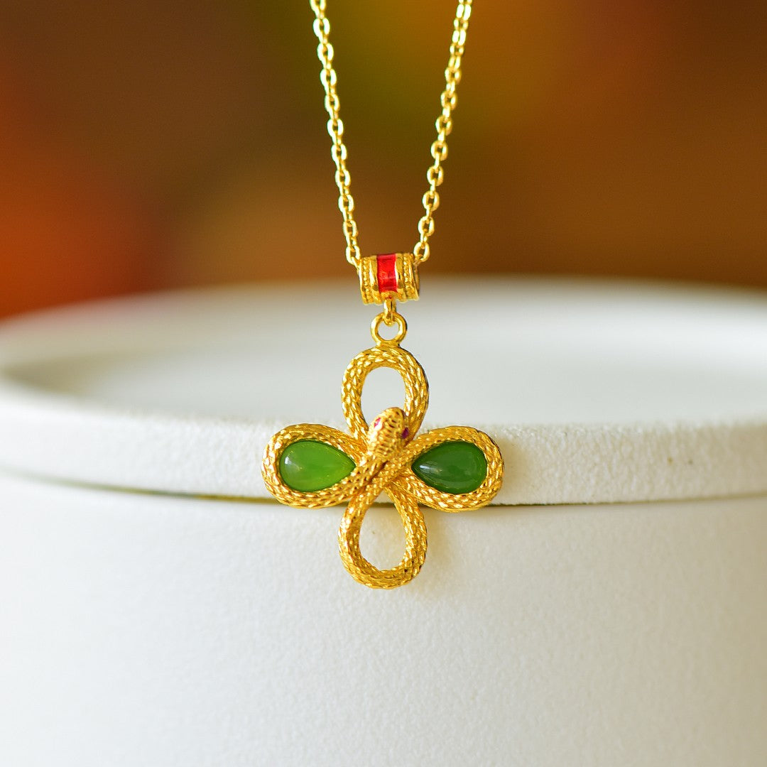 S925_Sterling_Silver_Hetian_Jasper_Pendant_Clover