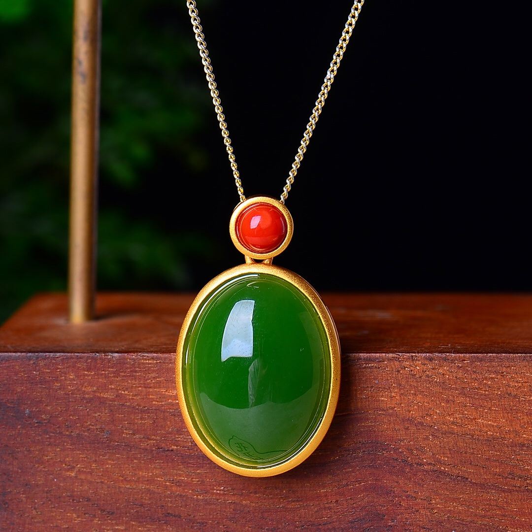 S925_Sterling_Silver_Hetian_Jade_Hetian_Jasper_Pendant
