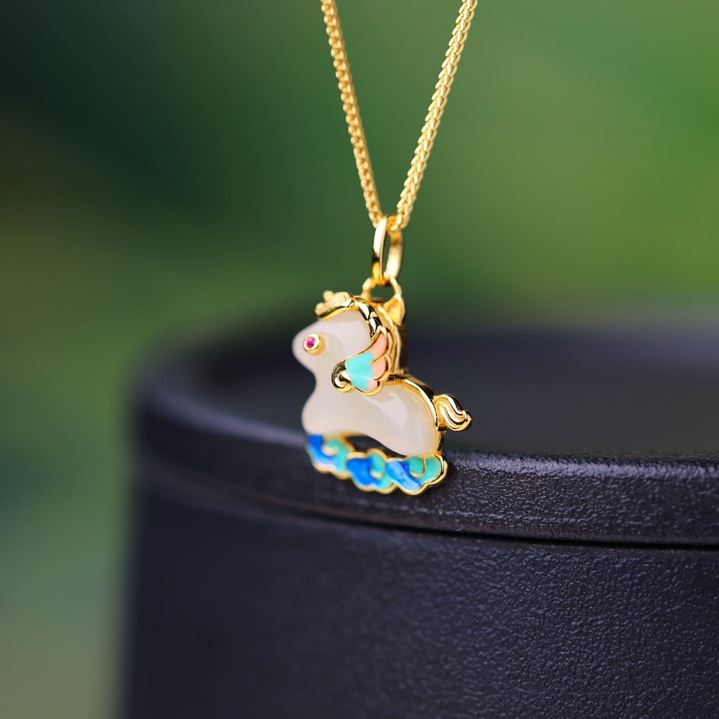 S925_Sterling_Silver_Hetian_Jade_Pendant_Pony_Auspicious_Cloud