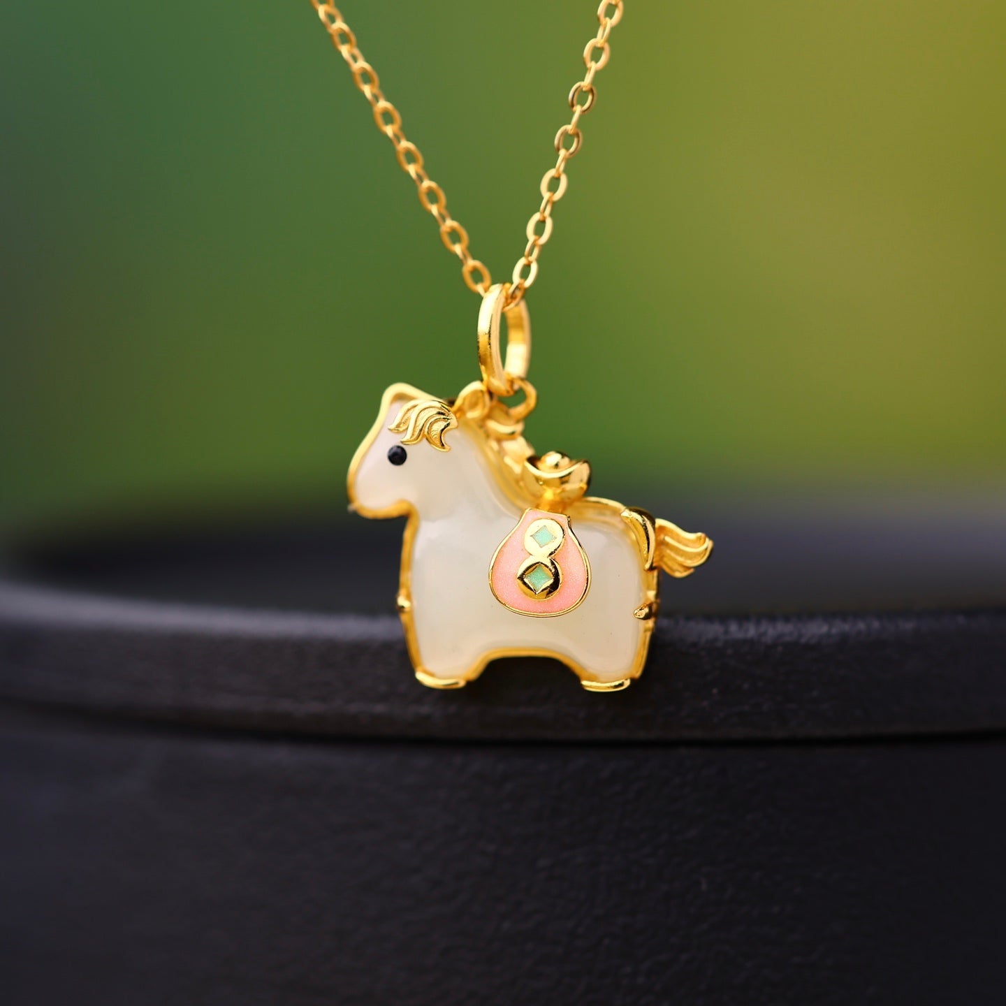 S925_Sterling_Silver_Hetian_Jade_Pendant_Pony