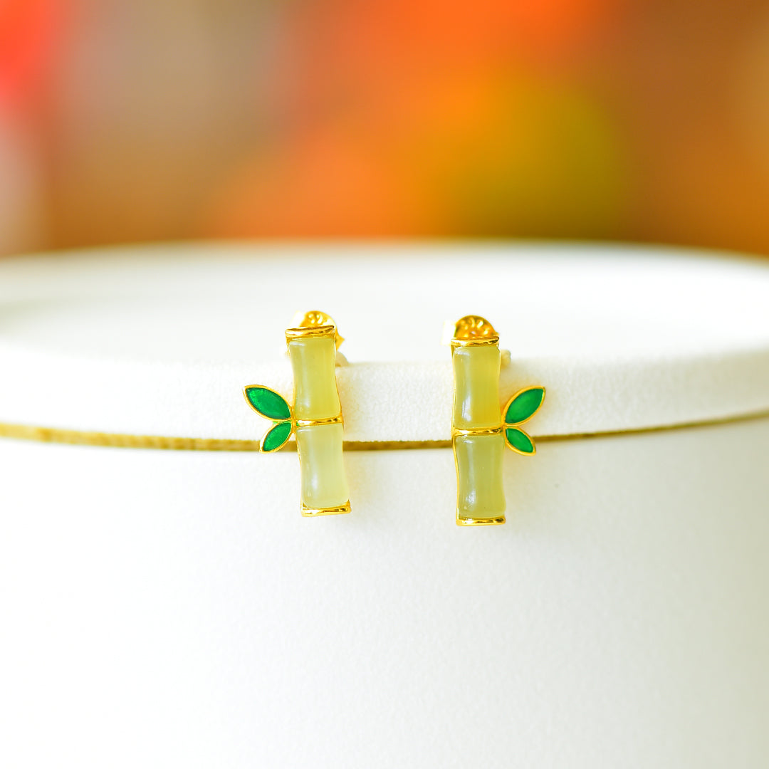 925_Silver_Nephrite_Earrings_Simple_With_Certificate_59