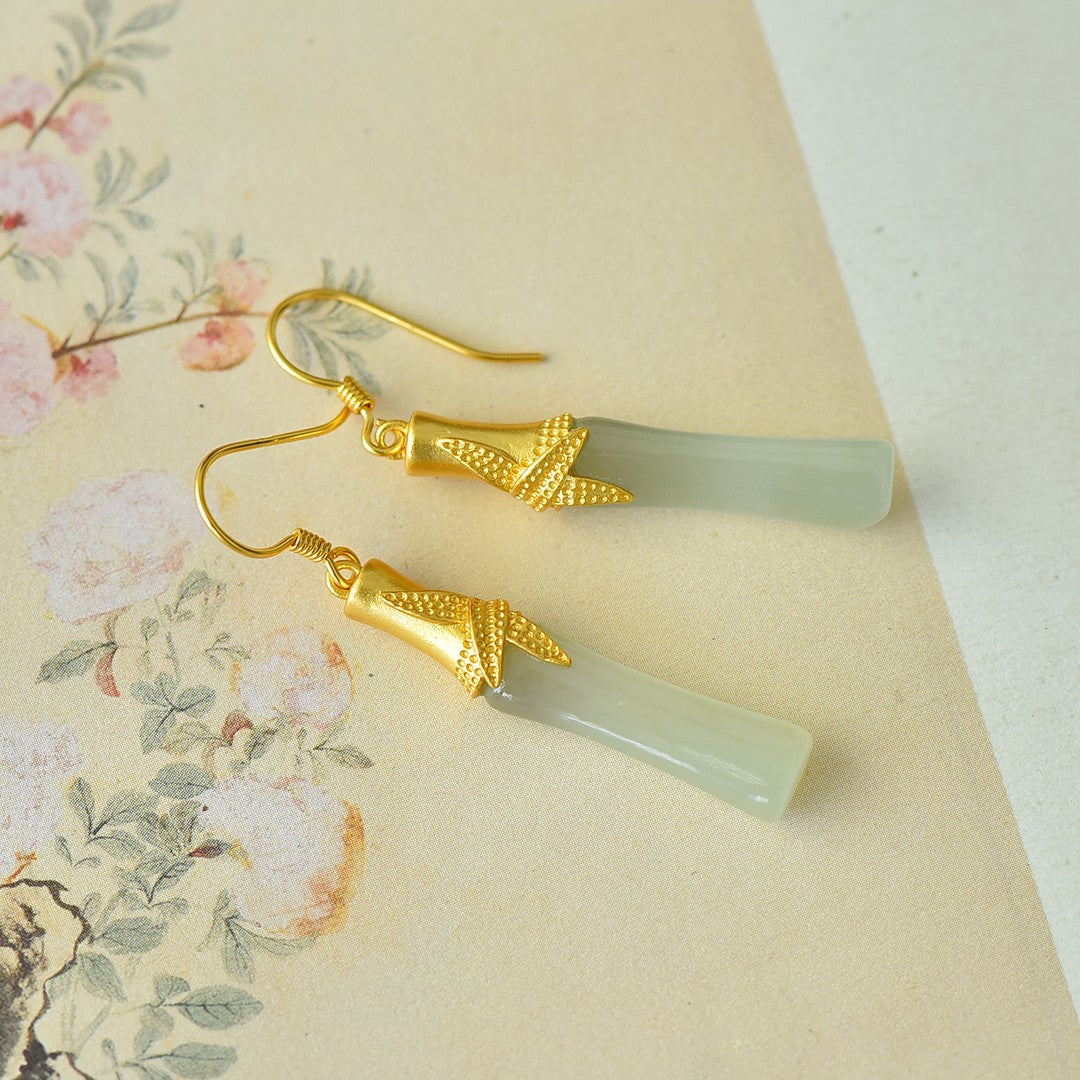925_Silver_Nephrite_Earrings_Simple_With_Certificate