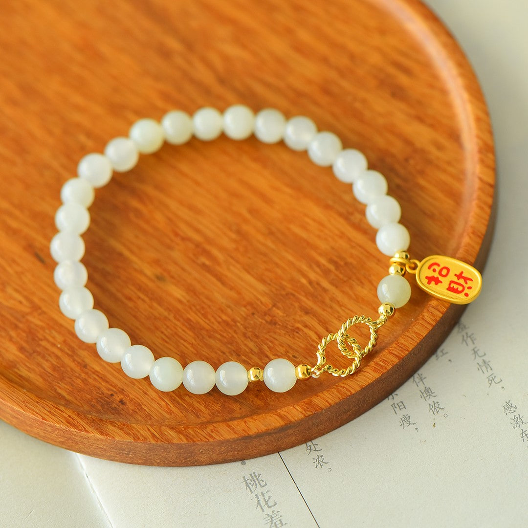 S925 Silver Nephrite Jade Bangle - Butterfly & Heart Fine Jewelry