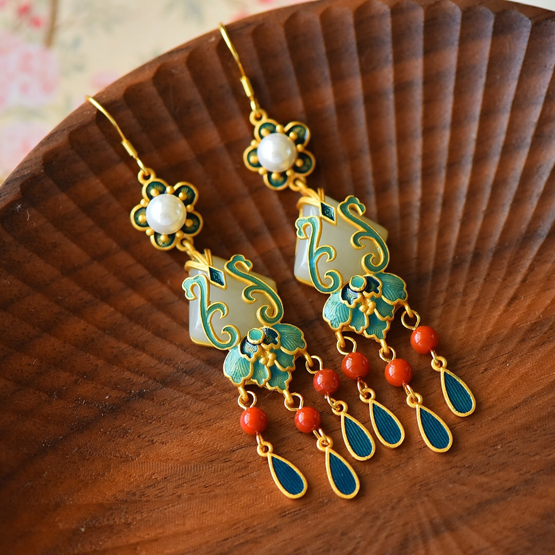 925_Silver_Best_Seller_Nephrite_Earrings_Fashion