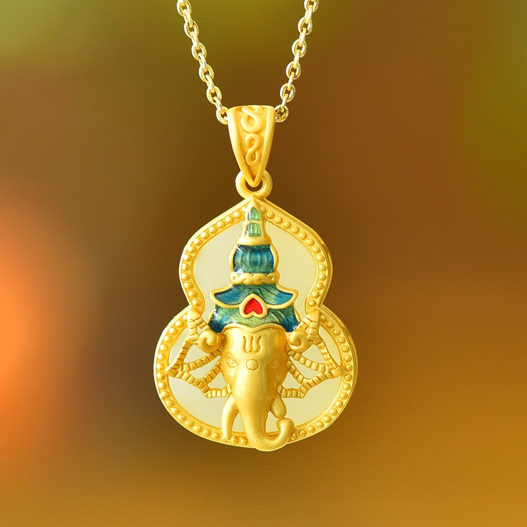 S925_Sterling_Silver_Hetian_Jade_Pendant_Gourd_1