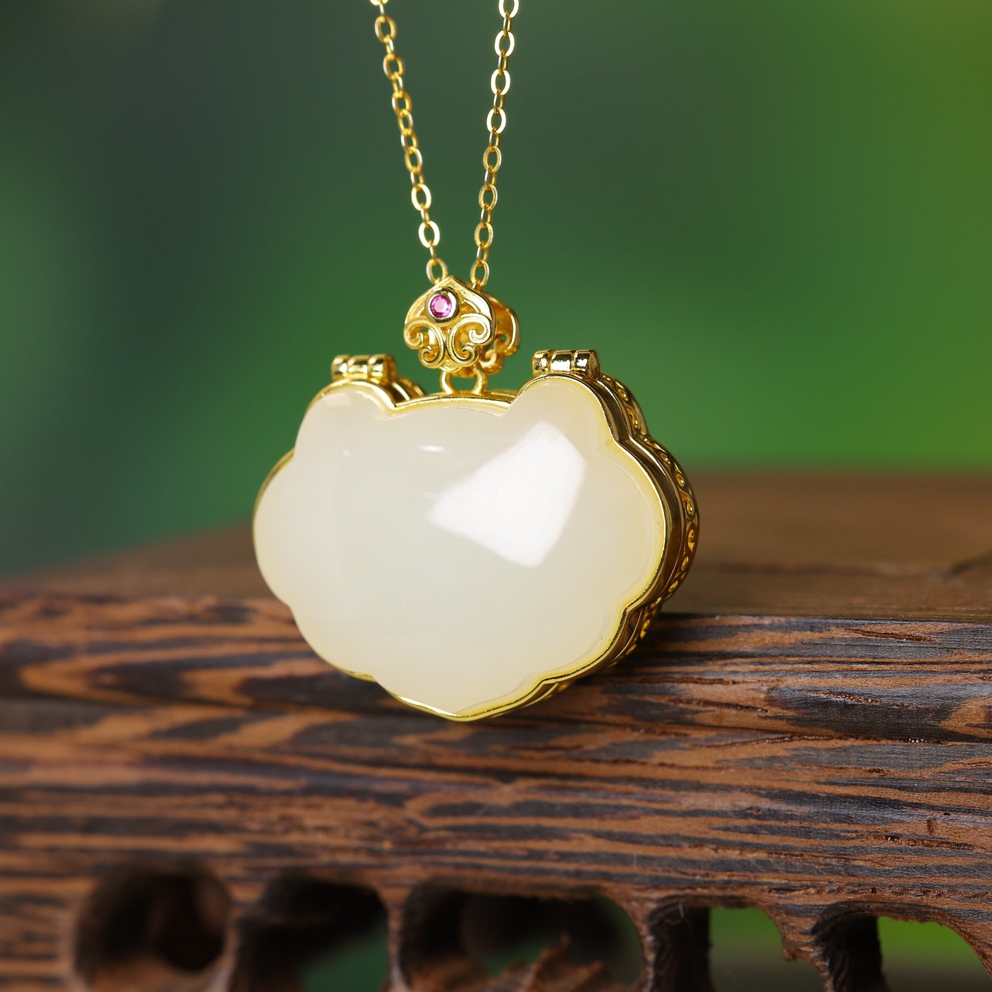 S925_Sterling_Silver_Hetian_Jade_Ruyi_Lock_Ruyi_Pendant