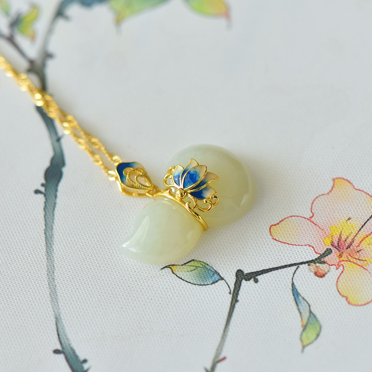 S925_Sterling_Silver_Hetian_Jade_Pendant_Lotus_Gourd_1