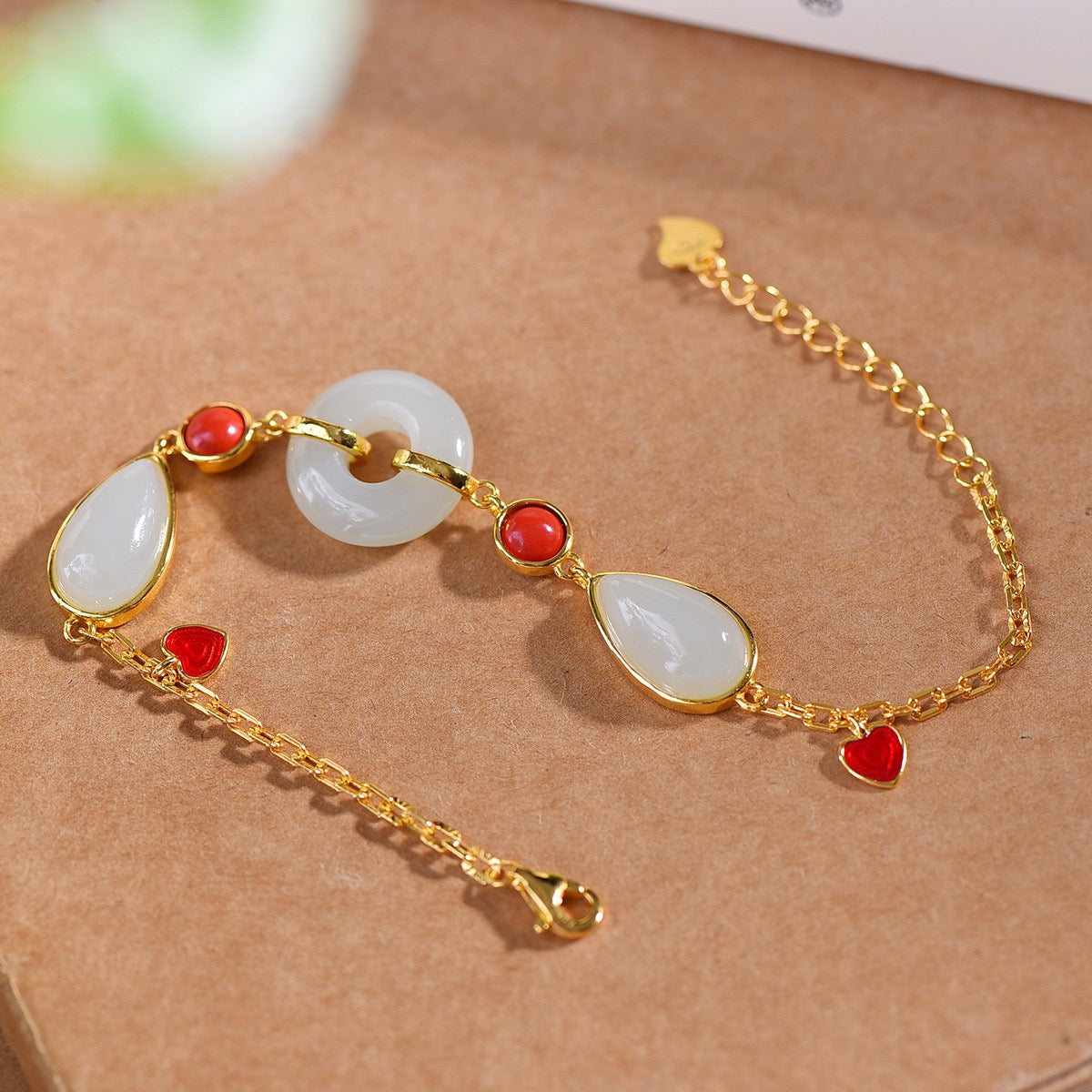 S925 Silver Nephrite Jade Bangle - Plum Blossom Peace Ring Design