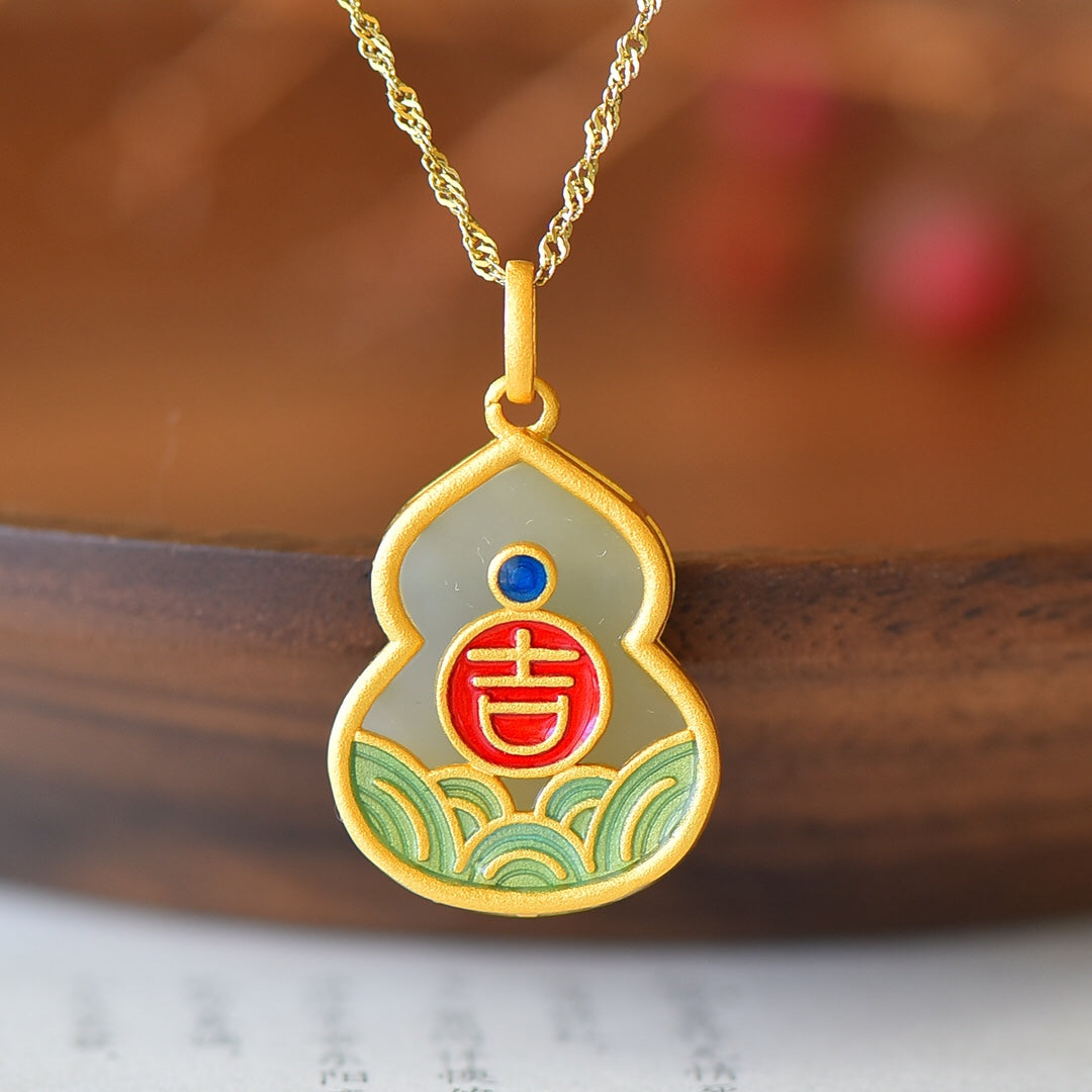 S925_Sterling_Silver_Hetian_Jade_Pendant_Gourd