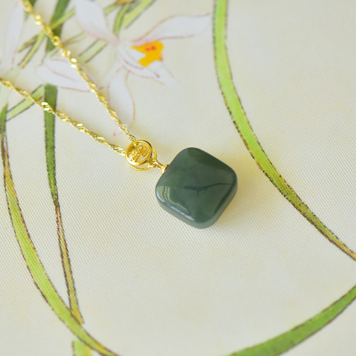 S925_Sterling_Silver_Hetian_Jade_Qingshui_Jade_Pendant_1