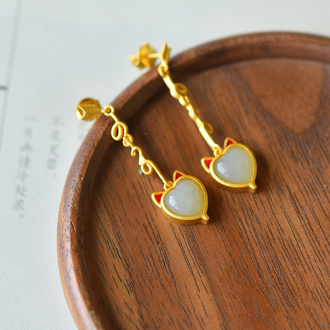 925_Silver_Yt_Nephrite_Earrings_Fine_Texture_Exquisite