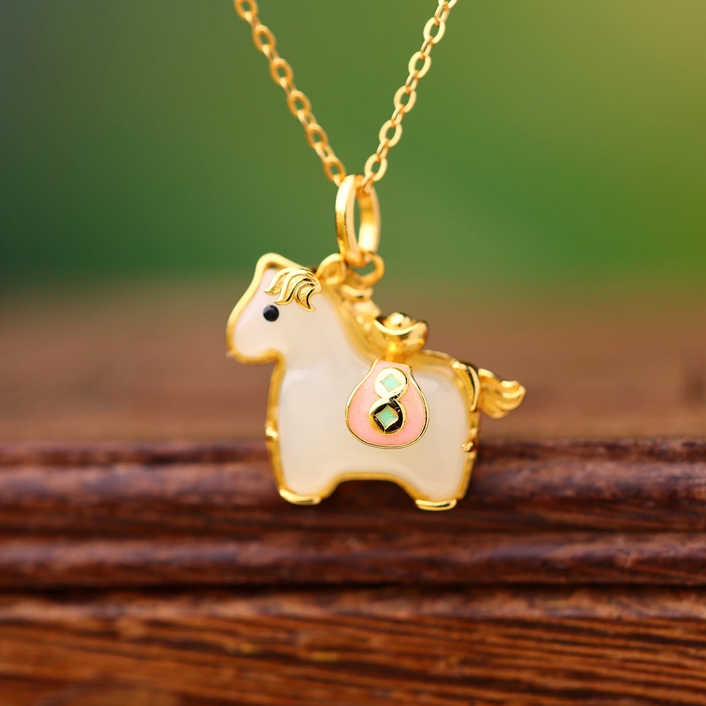 S925_Sterling_Silver_Hetian_Jade_Pendant_Pony