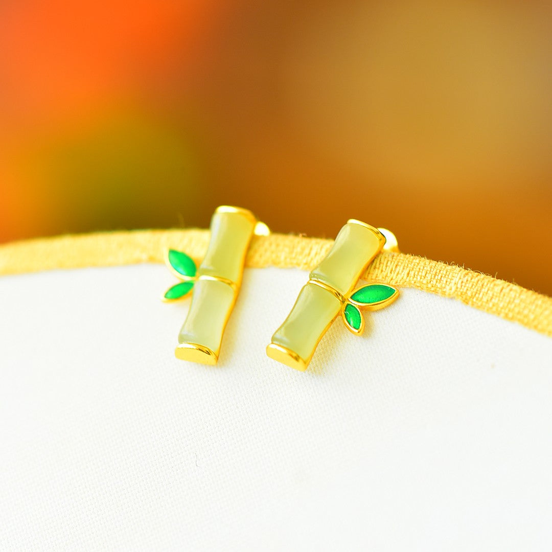 925_Silver_Nephrite_Earrings_Simple_With_Certificate_59