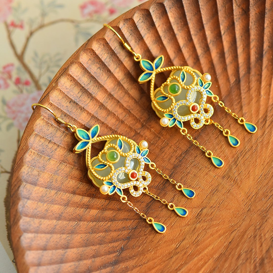 925_Silver_Nephrite_Earrings_Exquisite_Fine_Texture