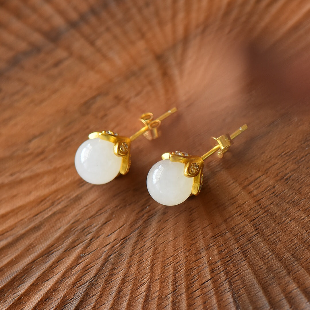 925_Silver_Yt_Nephrite_Earrings_Fine_Texture_Exquisite_205