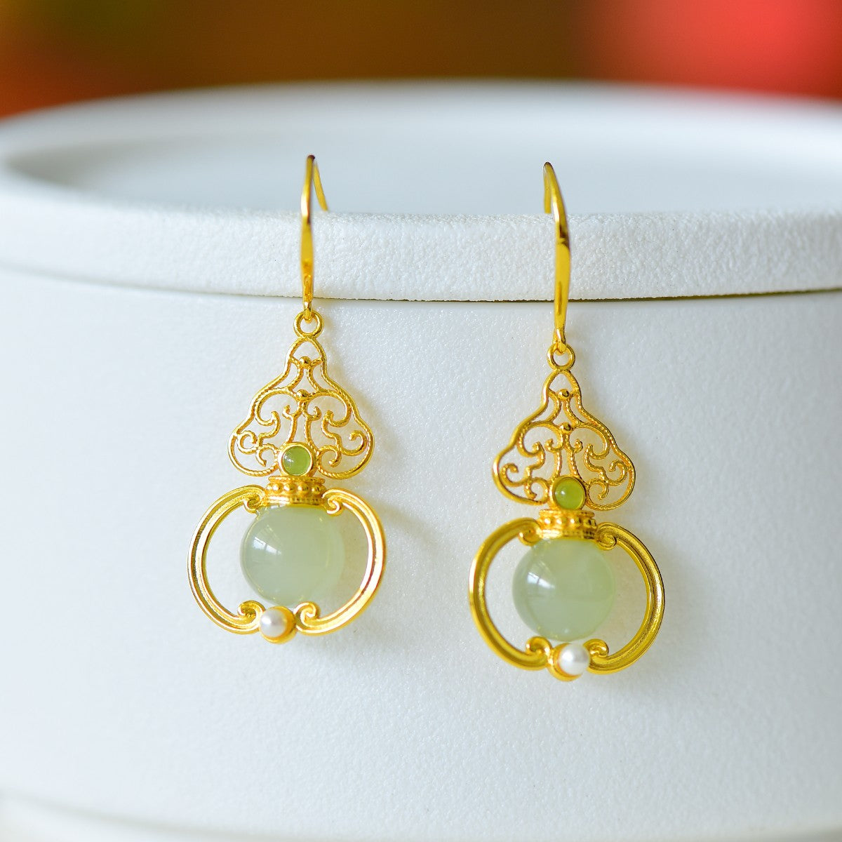 925_Silver_Q_Nephrite_Earrings_Fine_Texture_With_Certificate